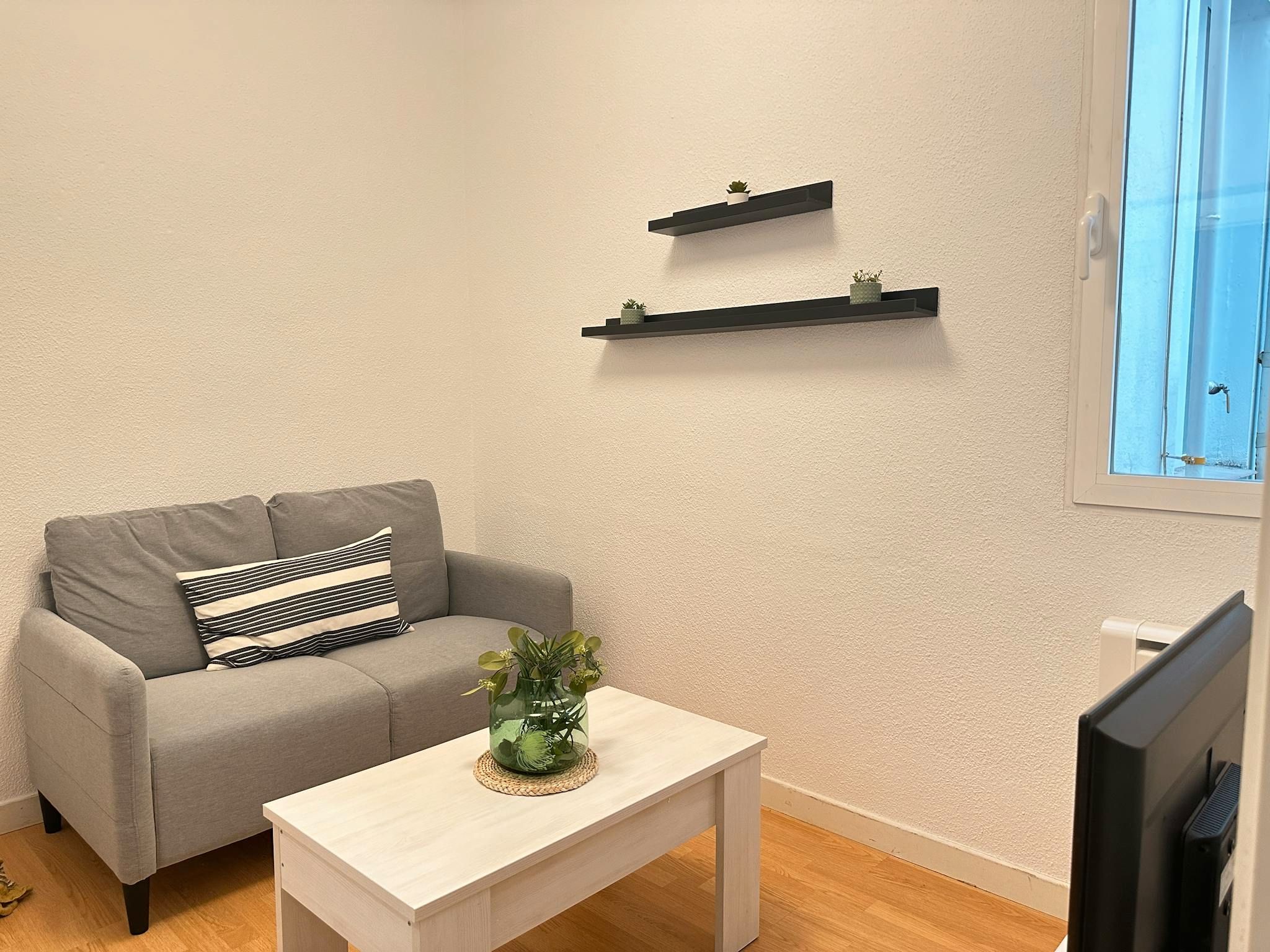 Living room of Flat to rent in  Madrid Capital  with Heating, Furnished and Washing machine