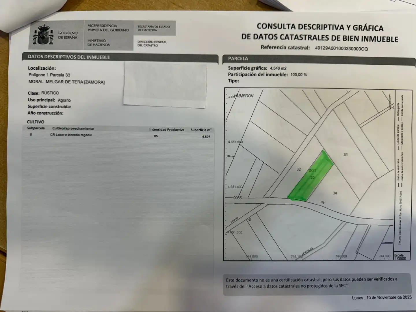 Terreno en venta en Melgar de Tera