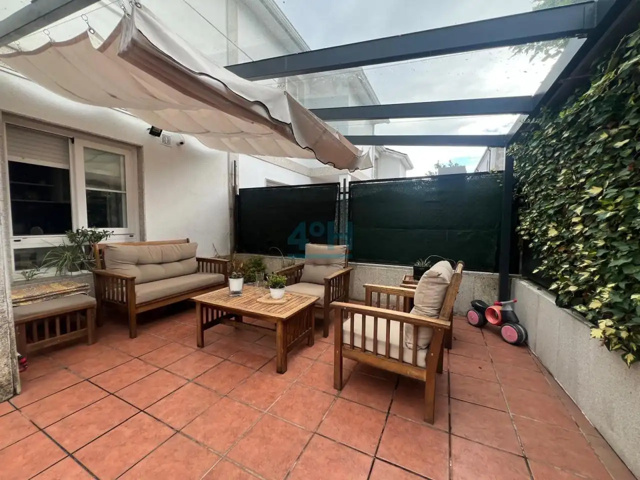 Terraza de Casa adosada en venta en Ourense Capital  con Calefacción, Jardín privado y Parquet