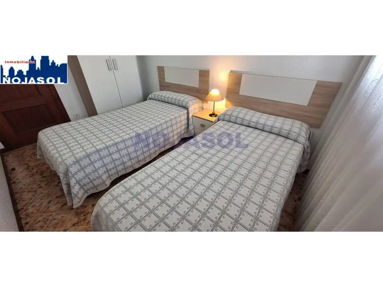 Schlafzimmer von Wohnung zur Miete in Noja mit Heizung, Terrasse und Möbliert