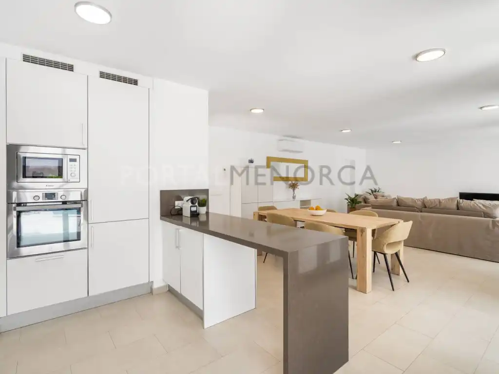 Cuina de Casa o xalet en venda en Es Mercadal amb Jardí privat, Terrassa i Piscina