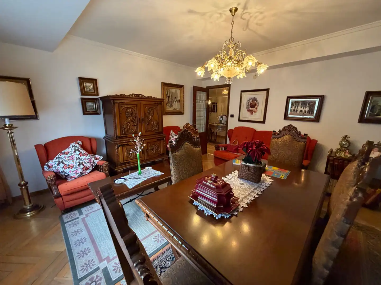 Dining room of Flat for rent in Lugo Capital  with Heating, Furnished and Oven