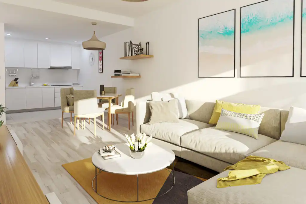 Sala de estar de Apartamento en venta en Málaga con Aire acondicionado, Terraza y Piscina
