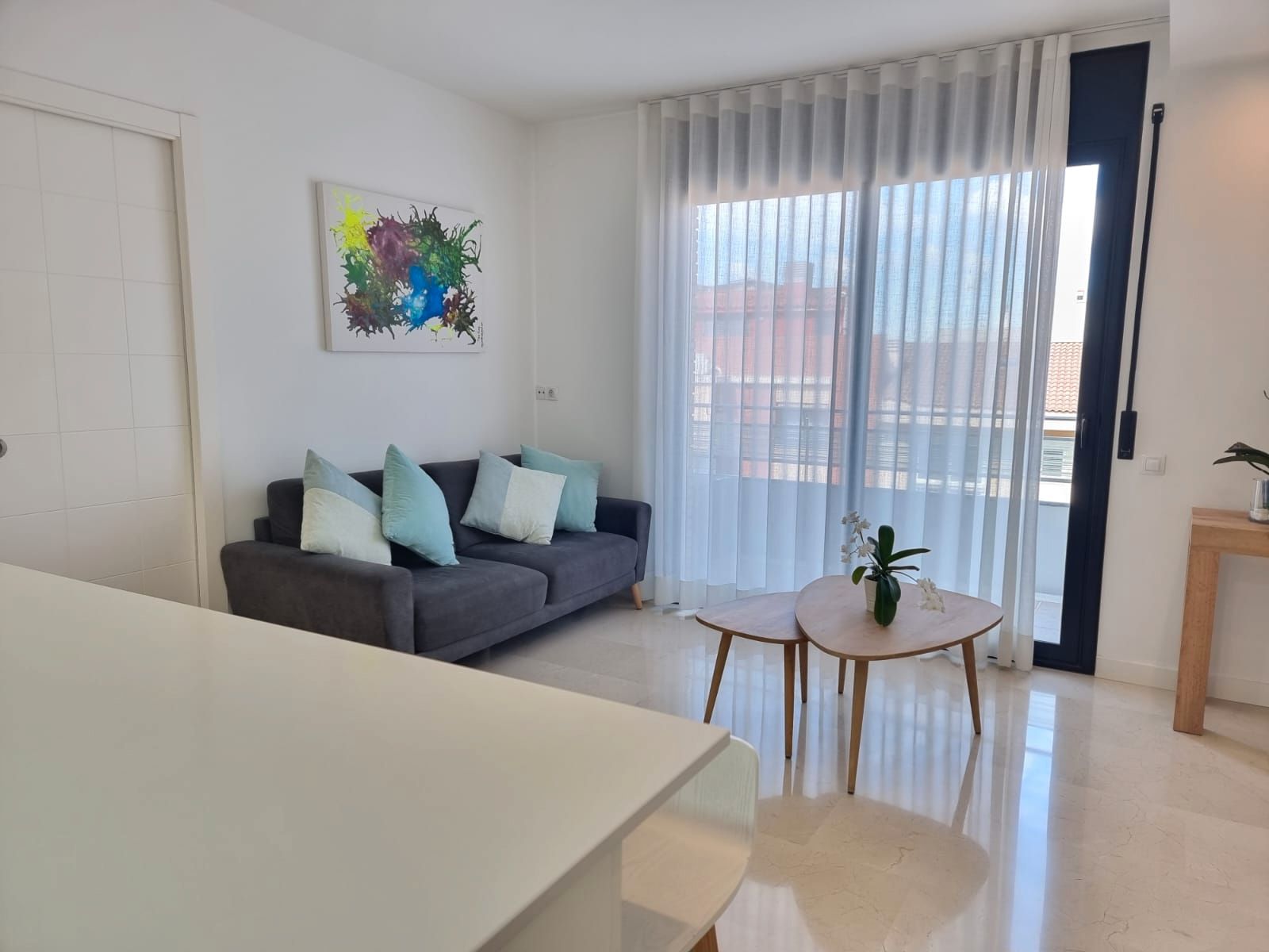 Living room of Flat to rent in Granollers  with Terrace, Oven and Balcony