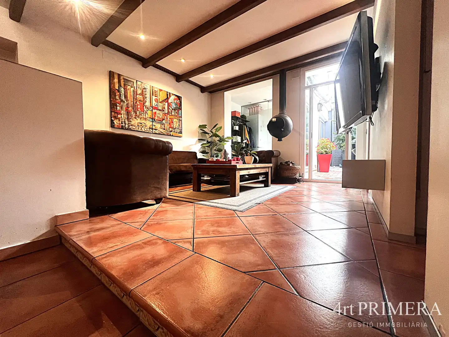Sala de estar de Casa o chalet en venta en Granollers con Aire acondicionado, Calefacción y Parquet