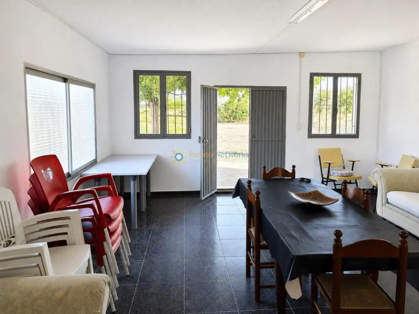 Menjador de Finca rústica en venda en Cotes amb Jardí privat, Terrassa i Piscina