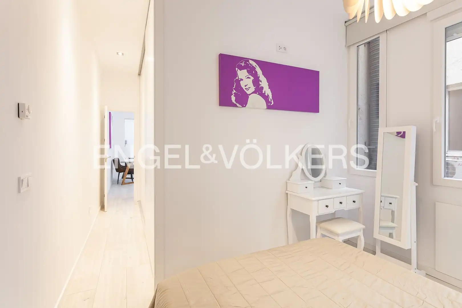 Bedroom of Flat for rent in Madrid  with Air Conditioner, Heating and Balcony
