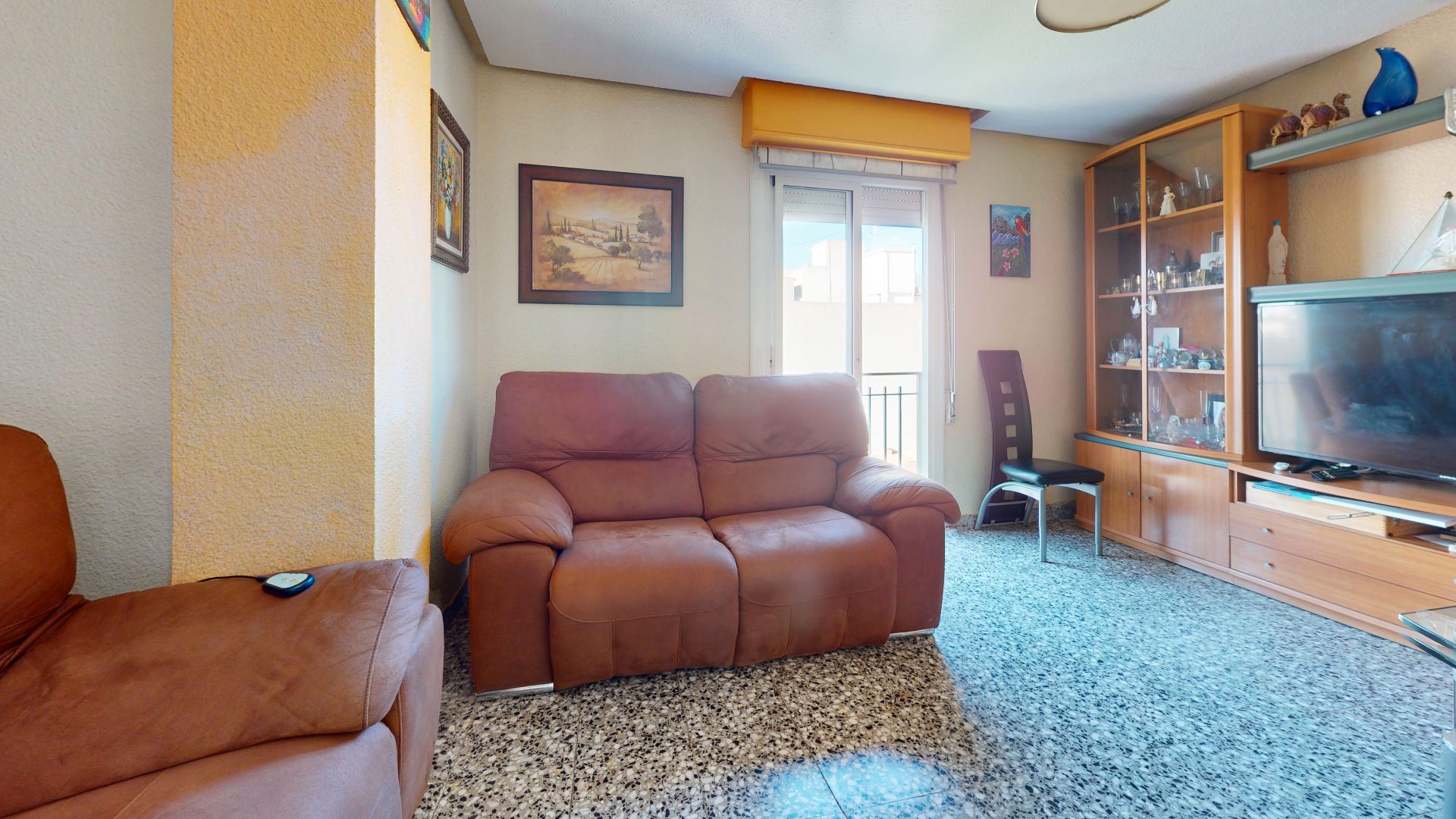 Sala de estar de Piso en venta en Elche / Elx con Amueblado y Balcón