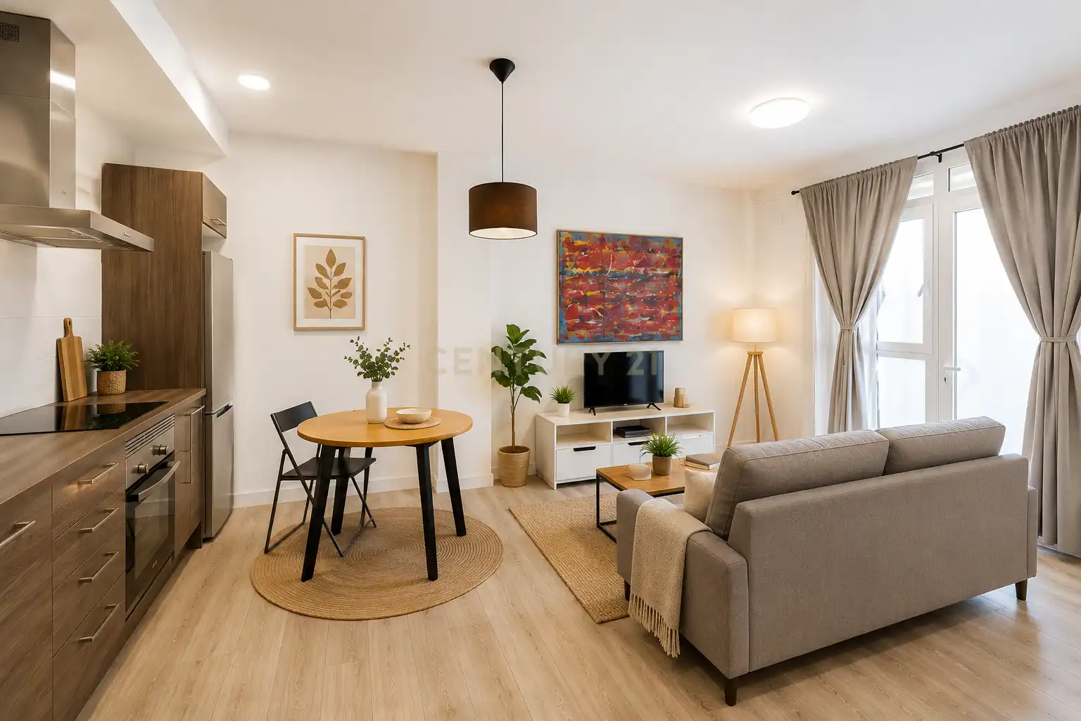 Sala de estar de Apartamento en venta en Valencia con Aire acondicionado, Lavadora y Microondas