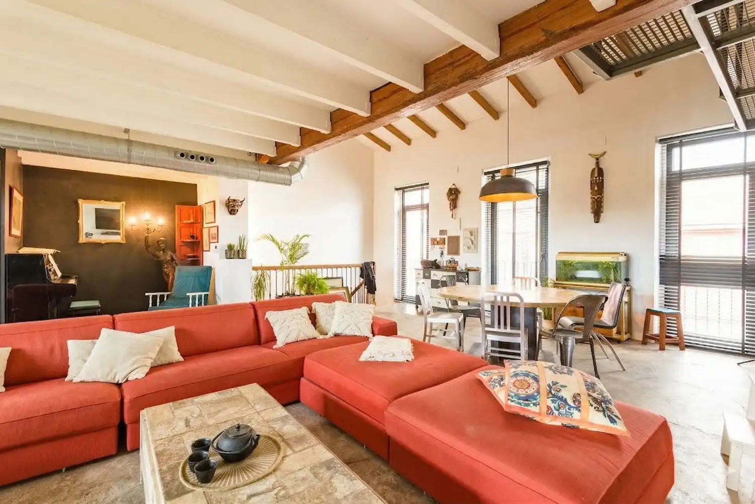 Sala d'estar de Casa adosada en venda en Alicante / Alacant amb Aire condicionat, Jardí privat i Terrassa