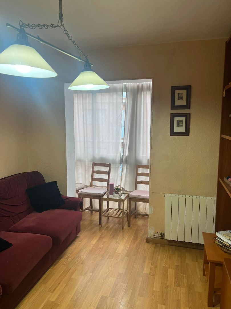 Sala d'estar de Pis de lloguer en  Zaragoza Capital amb Calefacció, Parquet i Moblat