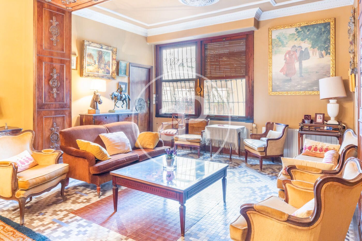 Living room of Flat for sale in  Valencia Capital  with Air Conditioner, Heating and Private garden