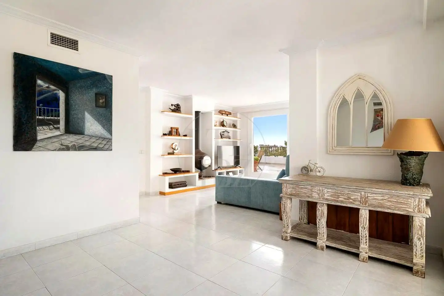 Wohnzimmer von Dachboden zur Miete in Eivissa mit Terrasse, Möbliert und Internet