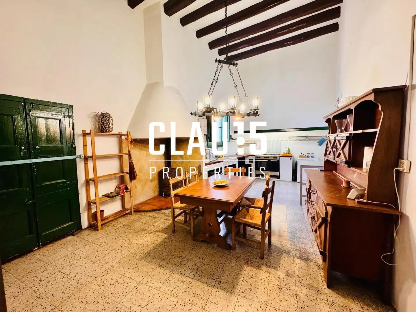 Cocina de Finca rústica en venta en Pineda de Mar con Jardín privado, Terraza y Amueblado
