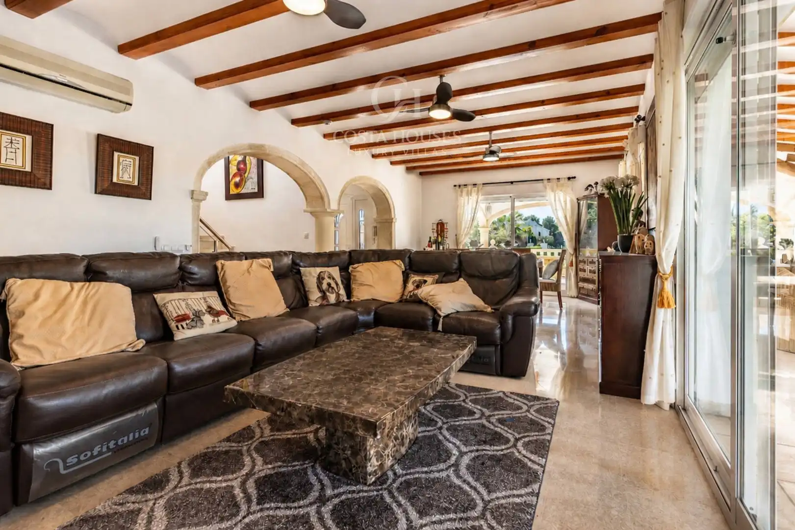 Sala de estar de Casa o chalet en venta en Jávea / Xàbia con Aire acondicionado, Calefacción y Jardín privado