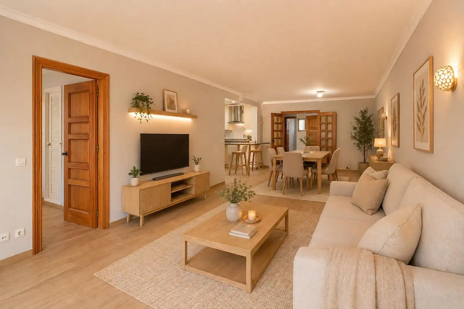 Sala d'estar de Apartament en venda en Calvià amb Aire condicionat, Calefacció i Jardí privat