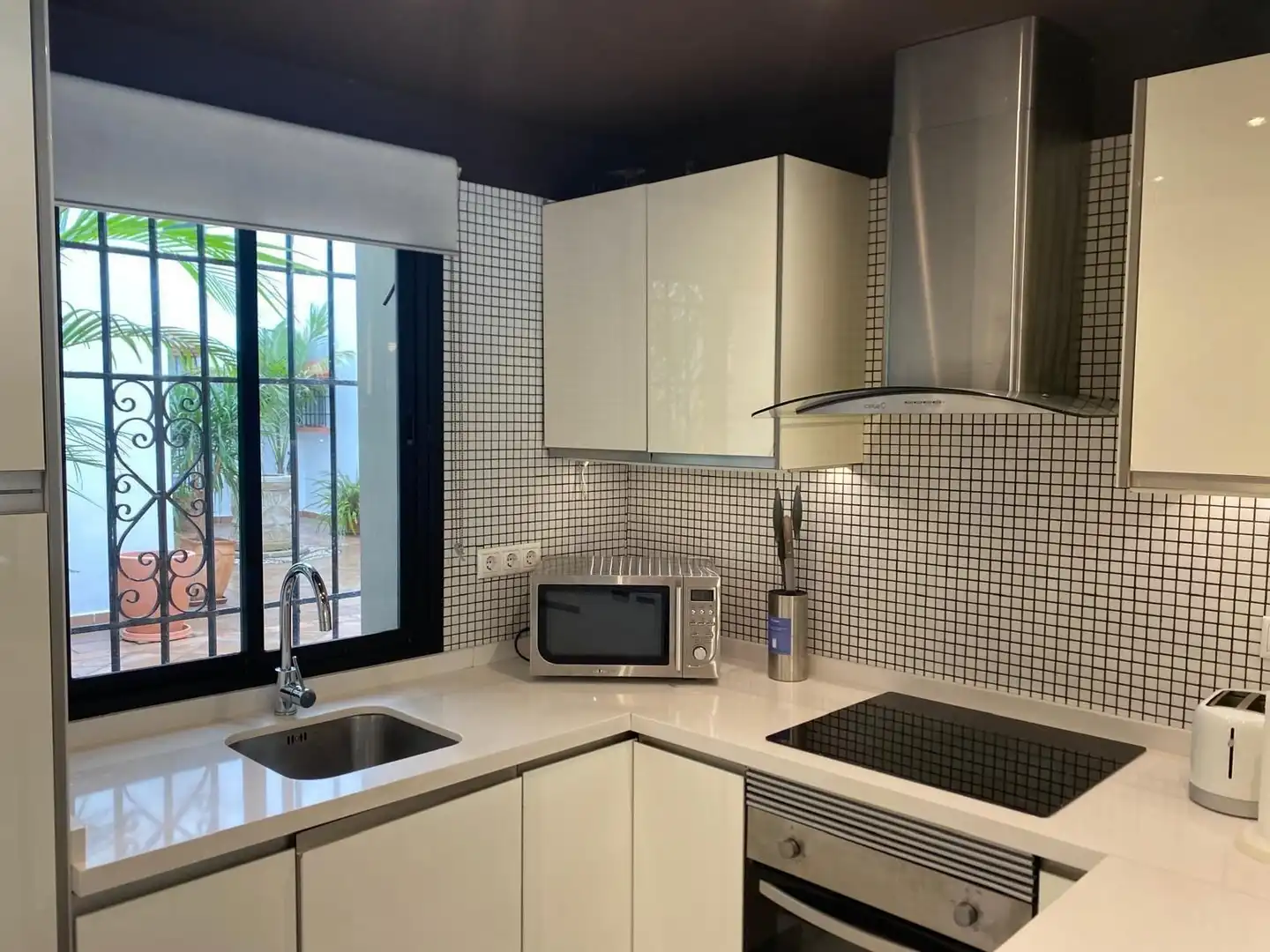 Kitchen of Apartments for rent in Marbella  with Air Conditioner, Furnished and Washing machine