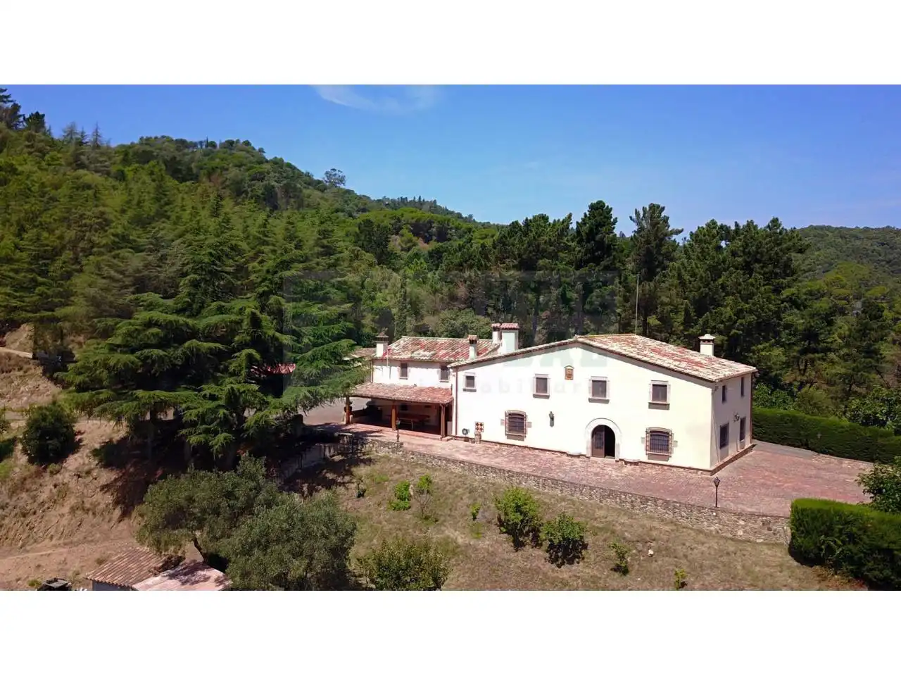 Vista exterior de Finca rústica en venda en Tordera amb Calefacció i Piscina
