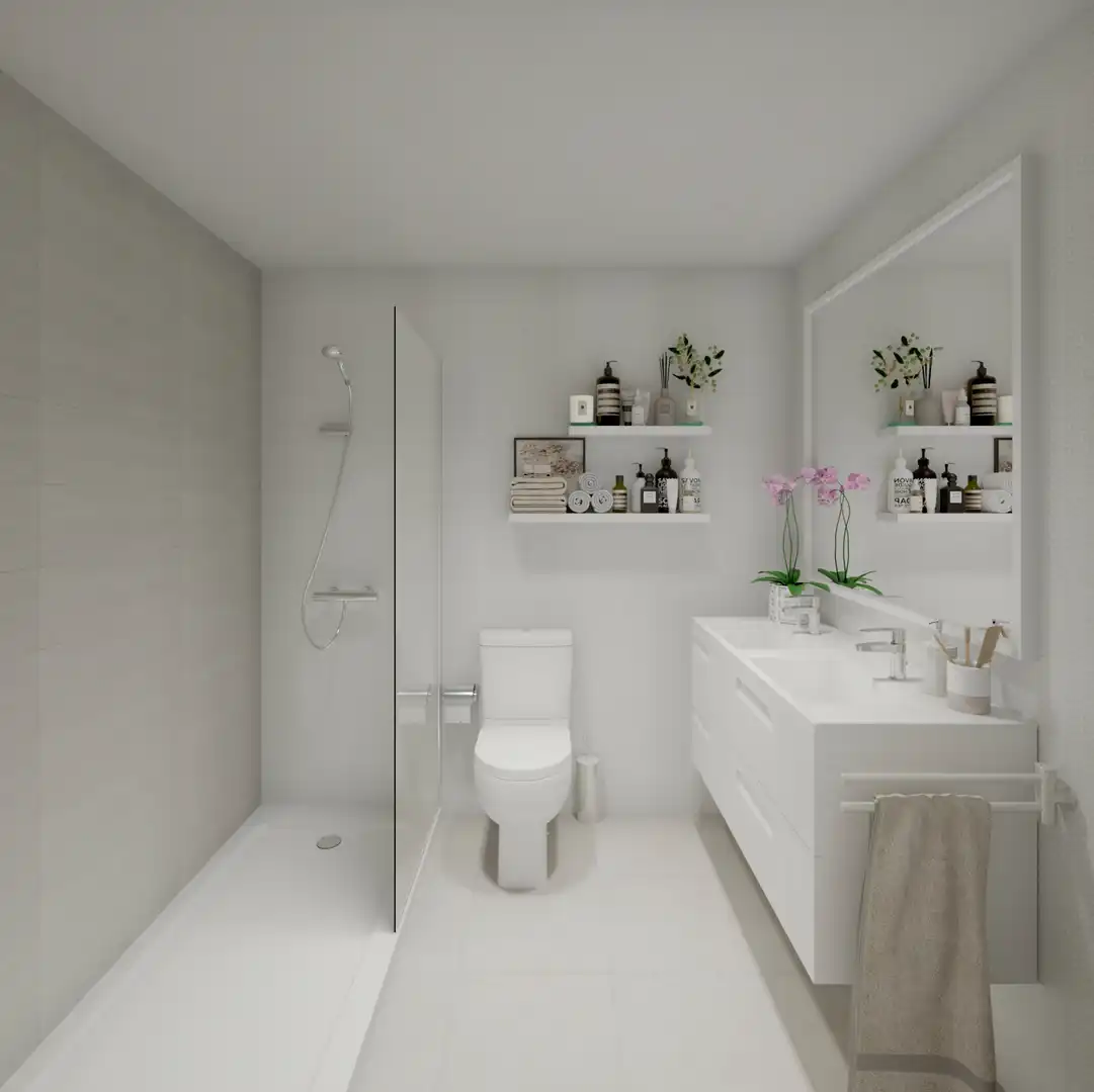 Badezimmer von Wohnung zum Verkauf in Las Rozas de Madrid mit Klimaanlage, Heizung und Terrasse