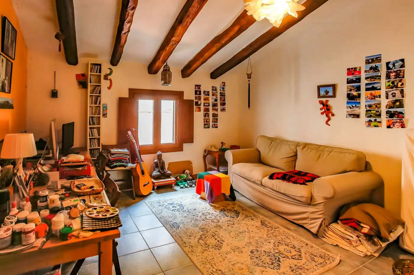 Sala d'estar de Finca rústica en venda en Sarral amb Calefacció, Jardí privat i Terrassa