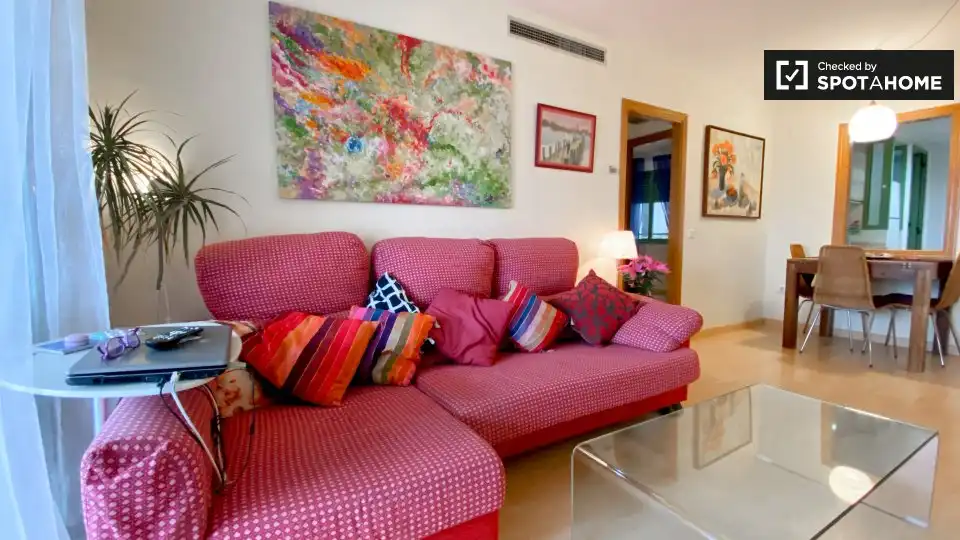 Living room of Flat for rent in Alboraya  with Air Conditioner, Heating and Furnished