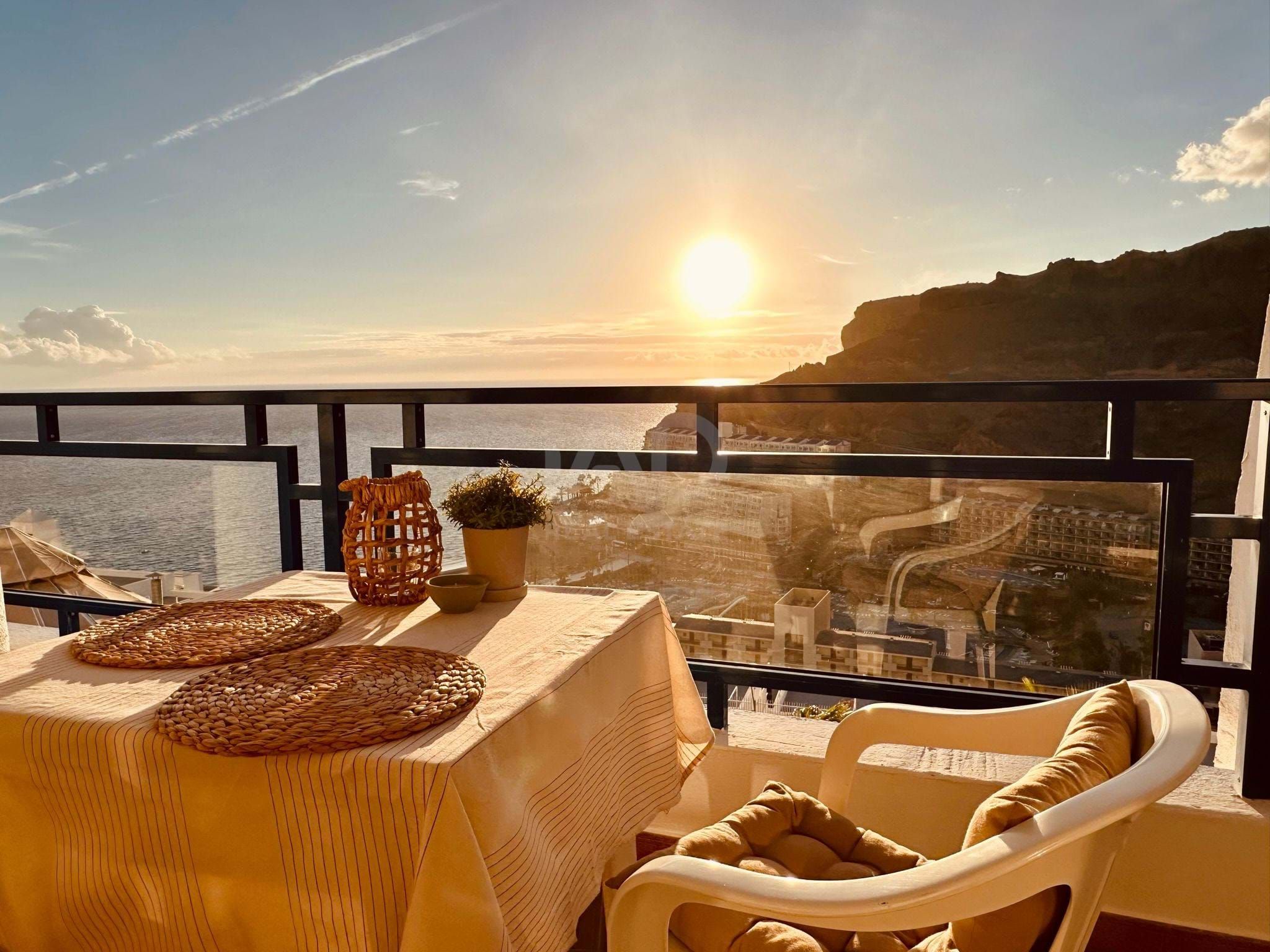 Terrace of Flat for sale in Mogán  with Air Conditioner, Heating and Swimming Pool