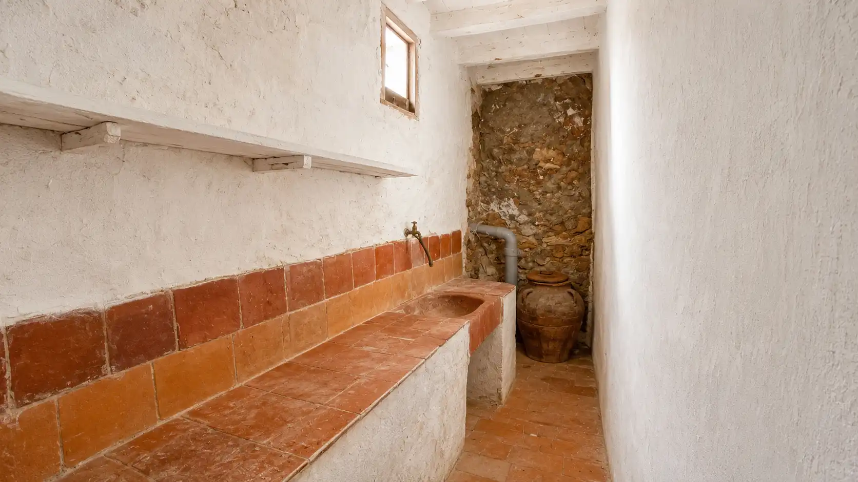 Cocina de Finca rústica en venta en Vallbona de Les Monges con Terraza