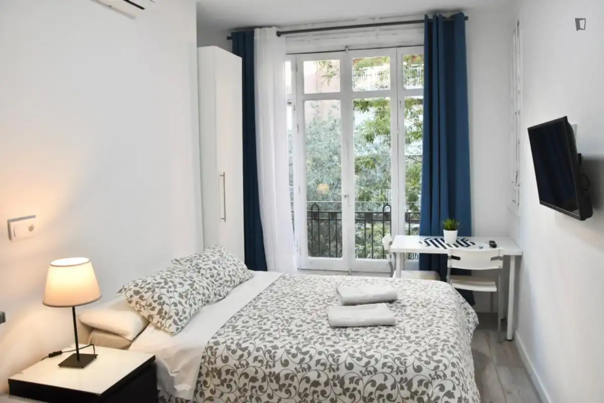 Bedroom of Study for rent in Madrid  with Air Conditioner, Heating and Furnished