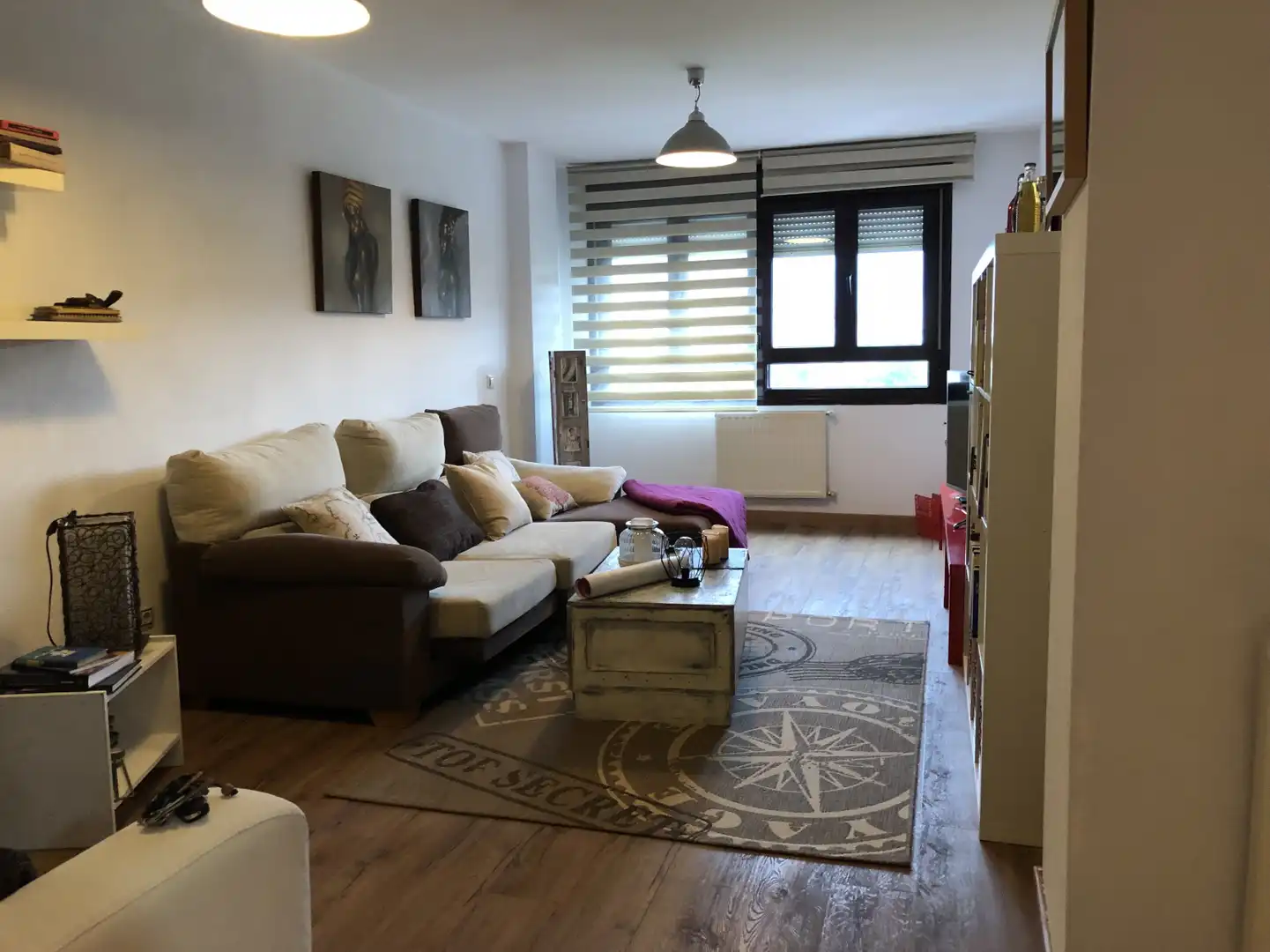 Living room of Flat for sale in Oviedo   with Heating, Parquet flooring and Storage room