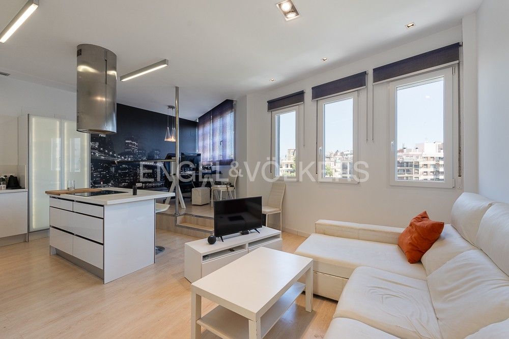 Living room of Apartment for sale in  Valencia Capital  with Air Conditioner, Heating and Furnished
