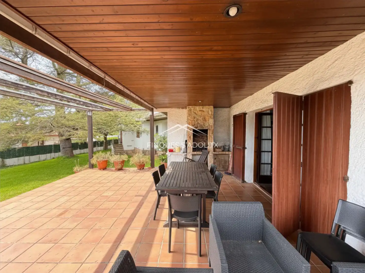 Terrassa de Casa o xalet en venda en Santa Cristina d'Aro amb Calefacció, Jardí privat i Parquet