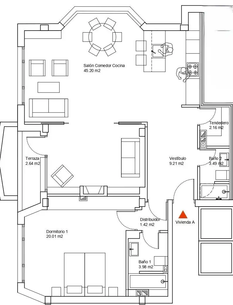 Flat for rent in Getxo   with Heating