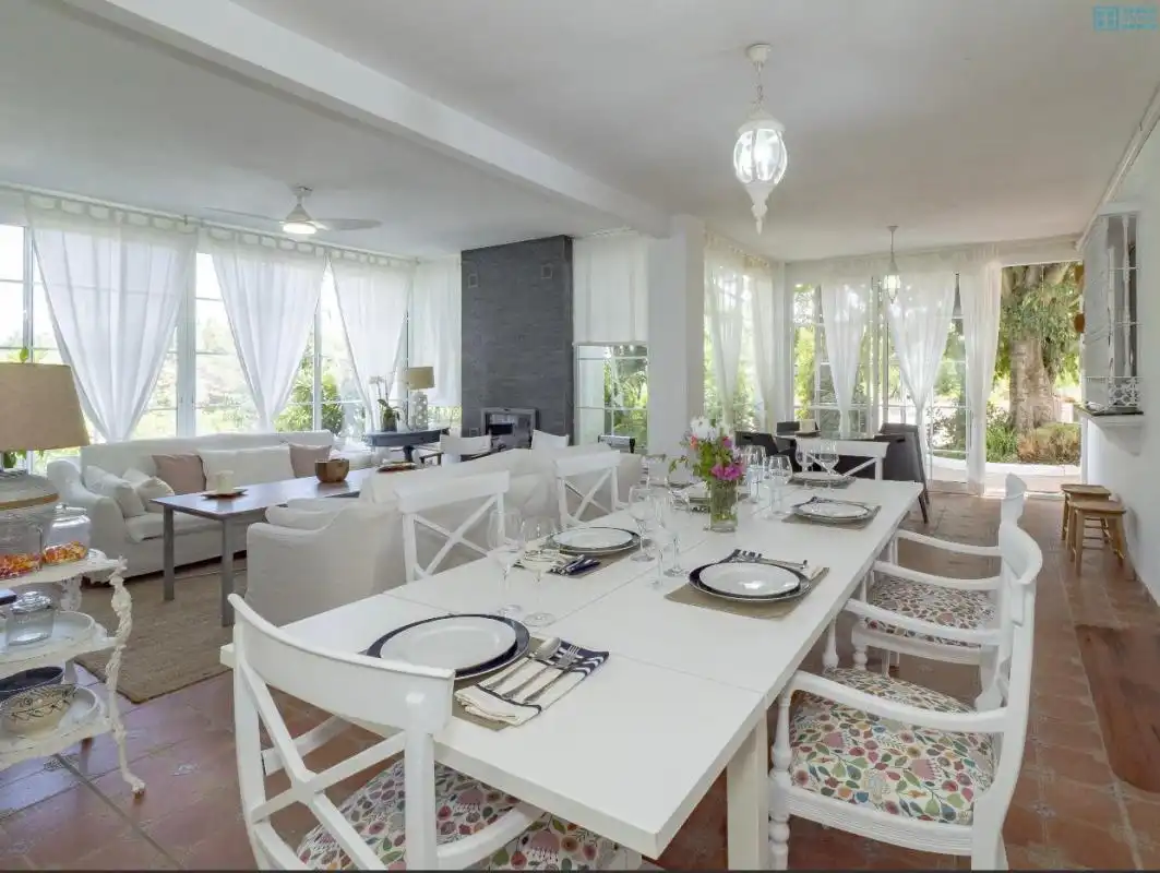Menjador de Finca rústica de lloguer en Alhaurín El Grande amb Aire condicionat, Calefacció i Jardí privat