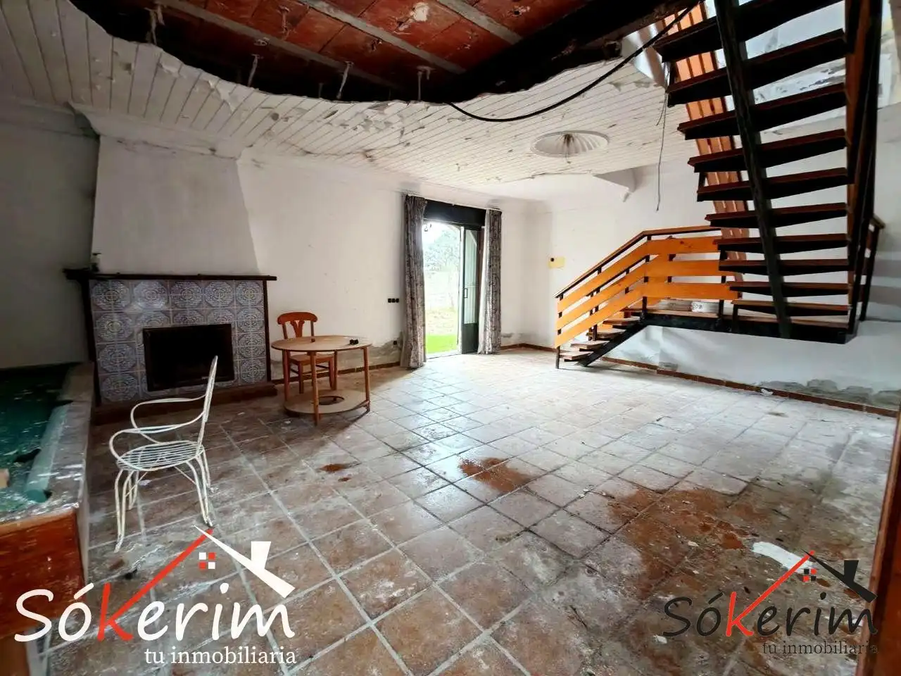 Sala de estar de Piso en venta en San Román de los Montes con Calefacción, Jardín privado y Terraza