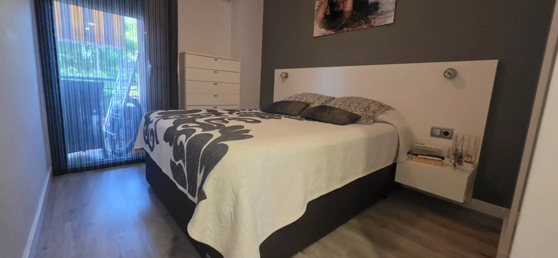 Schlafzimmer von Wohnung zum Verkauf in Sant Adrià de Besòs mit Klimaanlage, Heizung und Parkett