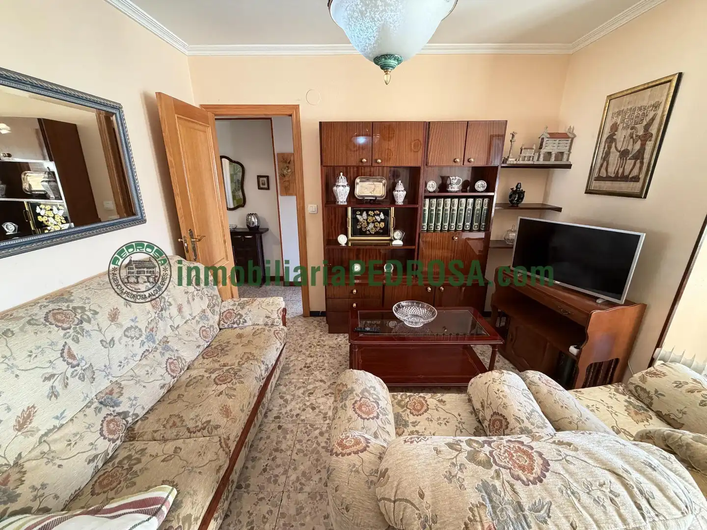 Sala d'estar de Pis en venda en Pontevedra Capital  amb Moblat i Balcó