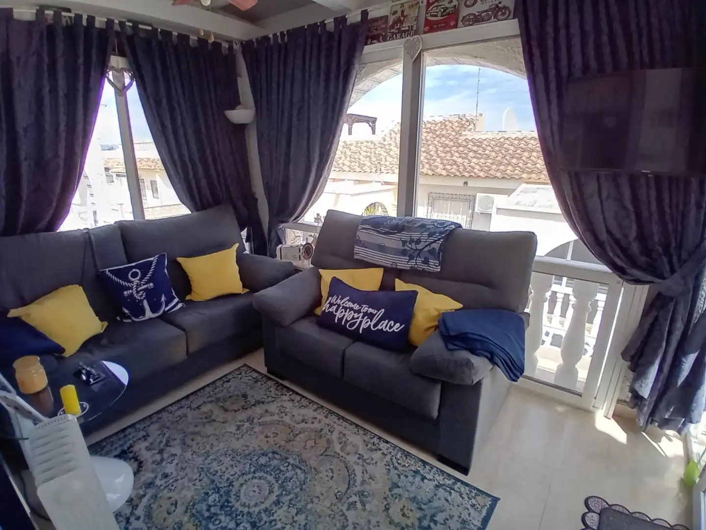 Sala de estar de Casa adosada en venta en Mazarrón con Aire acondicionado, Trastero y Amueblado