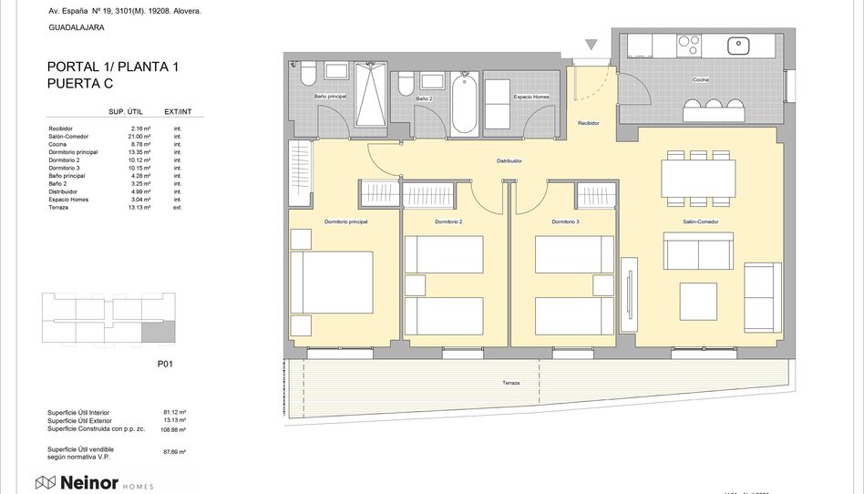 Foto 1 de Piso en venta en Calle Edgar Neville, Alovera, Guadalajara