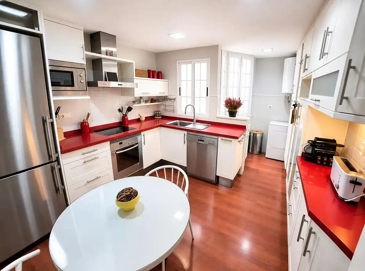 Küche von Wohnung zur Miete in Alicante / Alacant mit Parkett und Möbliert