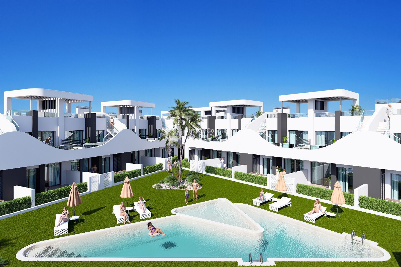 Außenansicht von Dachboden zum verkauf in San Fulgencio mit Heizung, Terrasse und Schwimmbad