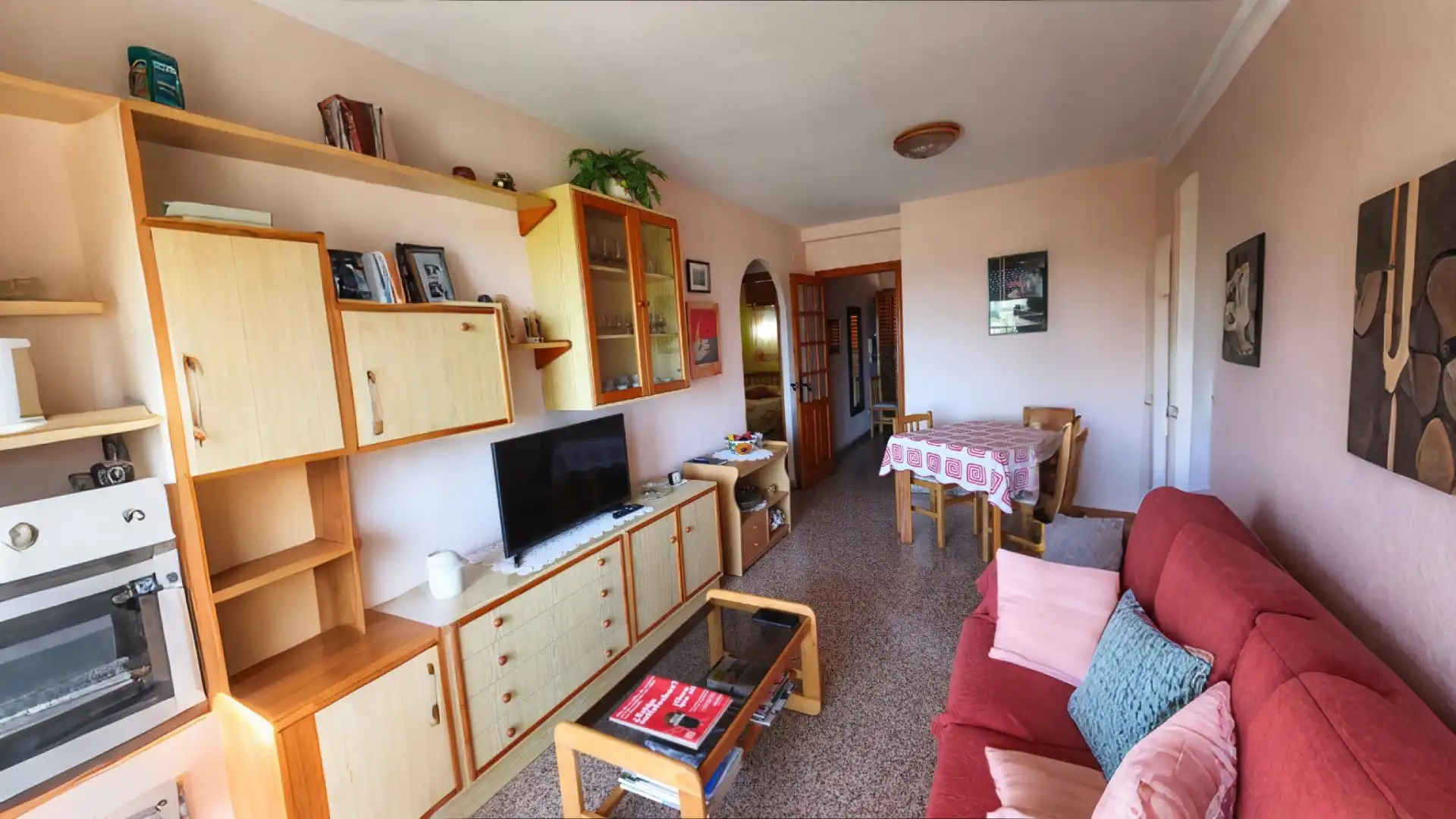 Wohnzimmer von Wohnung zum Verkauf in Guardamar del Segura mit Schwimmbad, Möbliert und Ofen