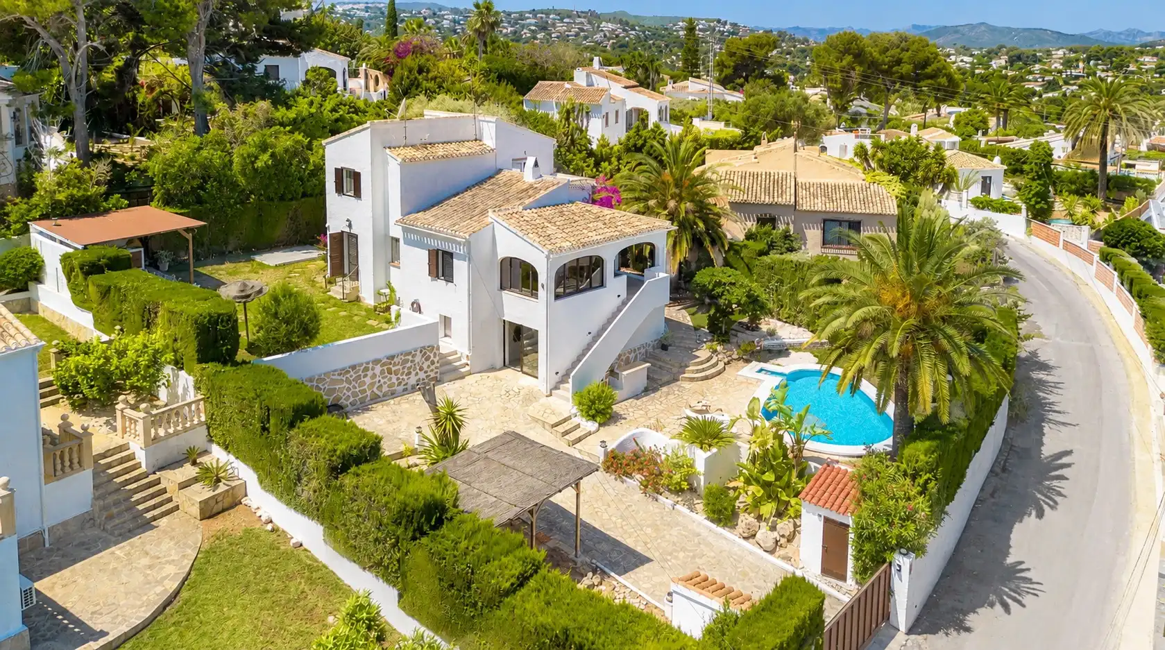 Vista exterior de Casa o xalet en venda en Jávea / Xàbia amb Jardí privat i Jacuzzi