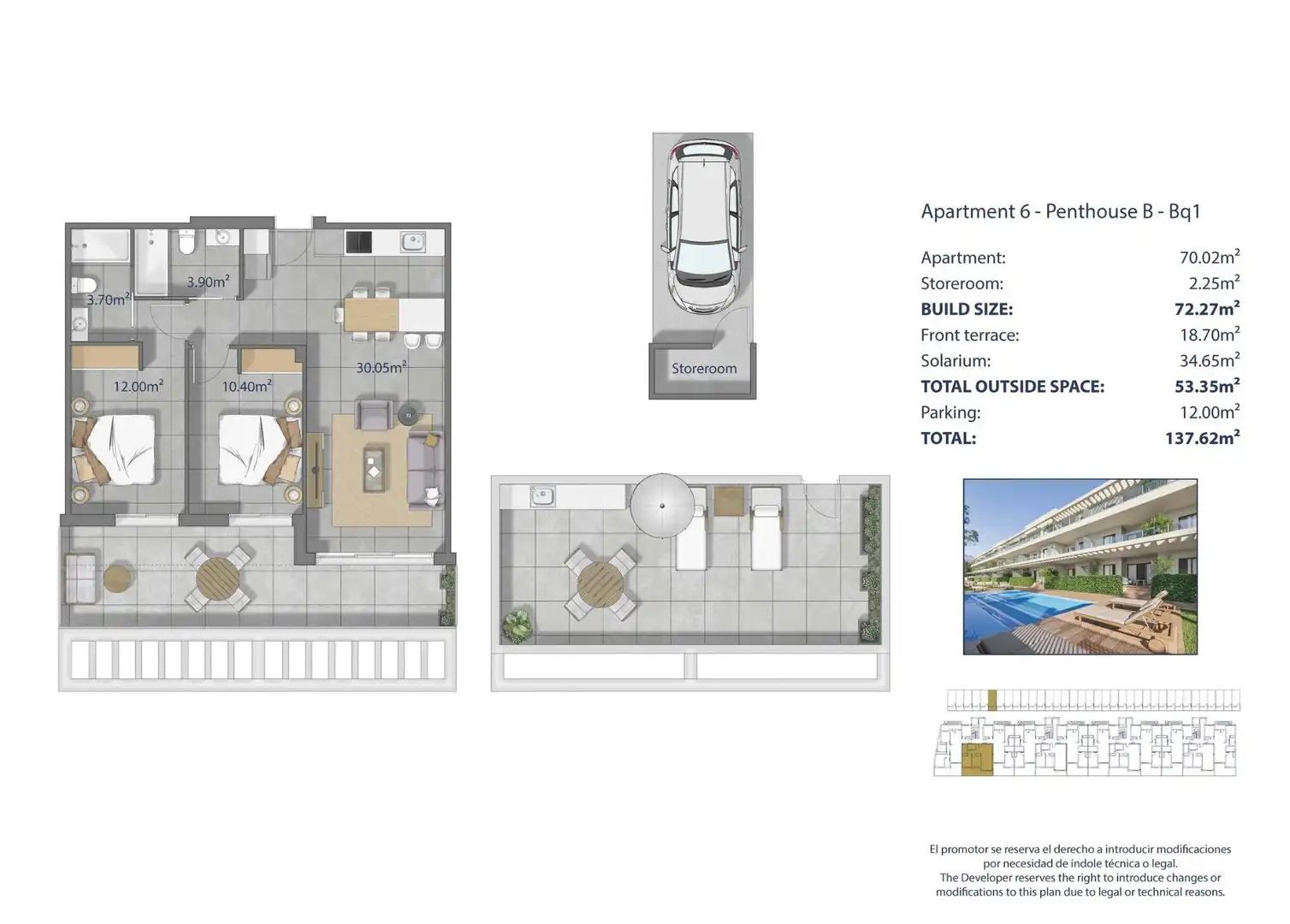 Ático con piscina en venta en Los Narejos - Punta Calera, imagen 13