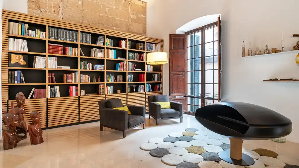 Sala de estar de Apartamento en venta en  Palma de Mallorca con Aire acondicionado, Terraza y Piscina comunitaria