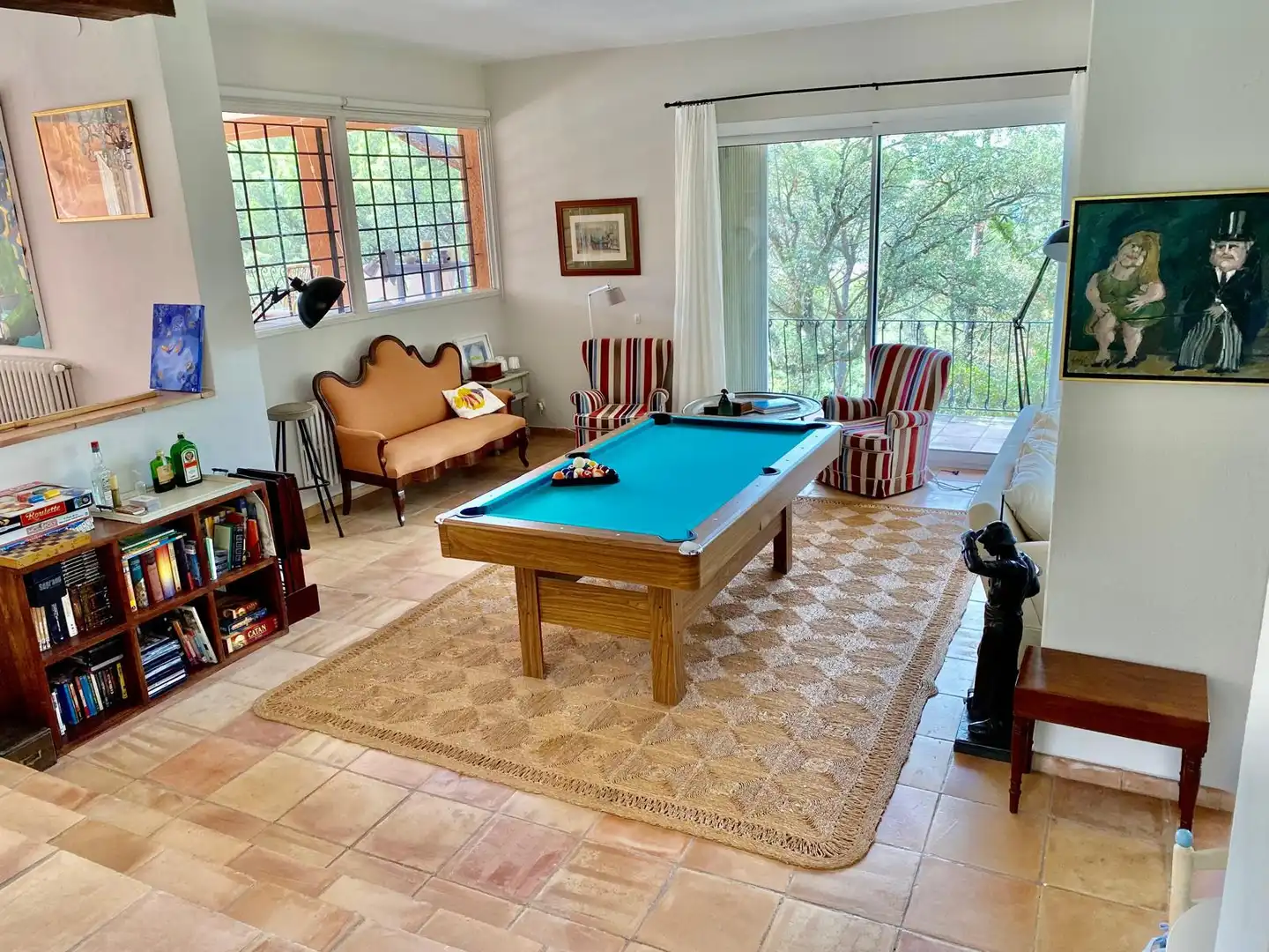 Sala de estar de Casa o chalet de alquiler en Santa Cristina d'Aro con Calefacción, Jardín privado y Terraza