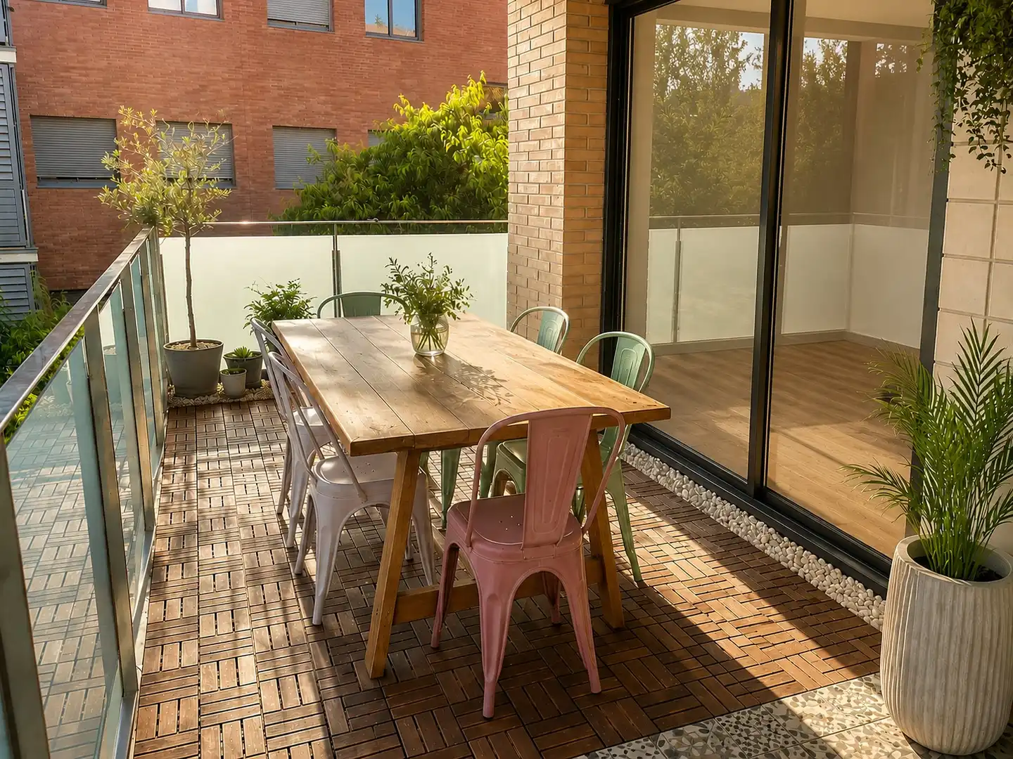 Terrace of Flat for sale in Sant Cugat del Vallès  with Air Conditioner, Heating and Parquet flooring