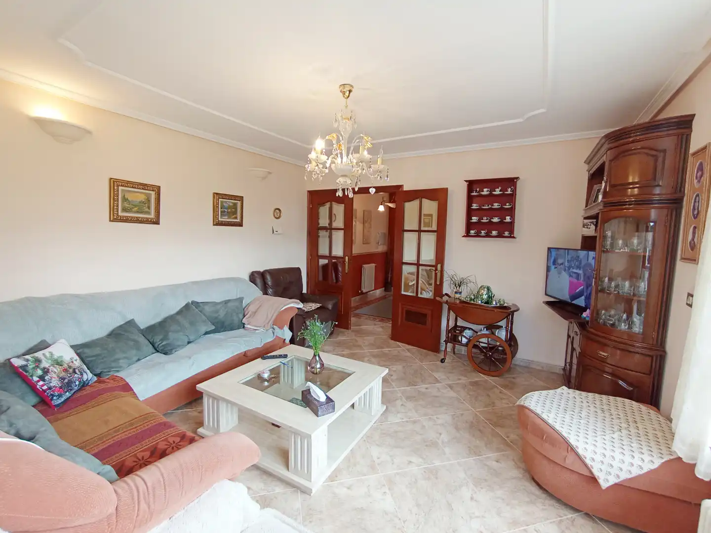 Living room of Houses for sale in Coirós  with Heating, Private garden and Parquet flooring