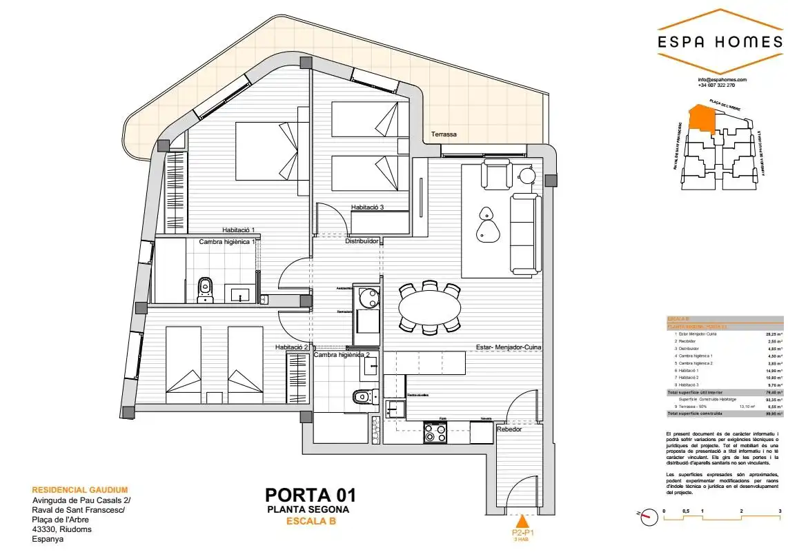 Piso en venta en PAU CASALS, Riudoms