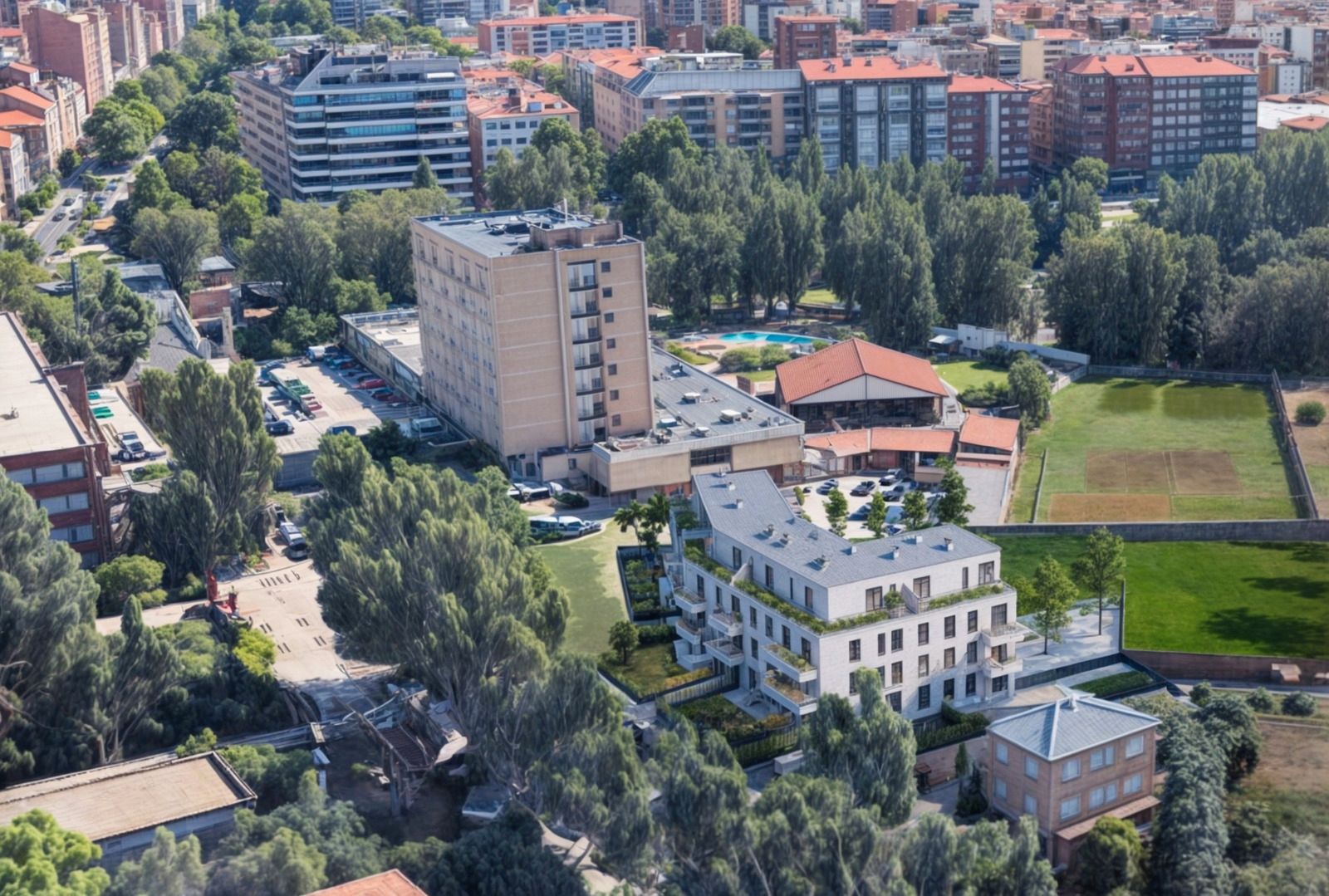 Vista exterior de Àtic en venda en Palencia Capital amb Terrassa i Piscina comunitària