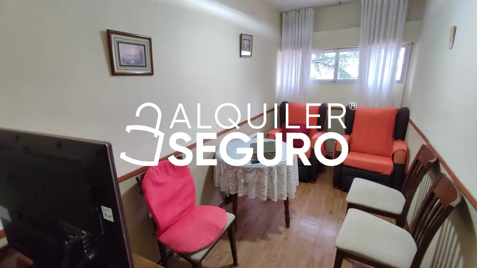 Wohnzimmer von Wohnung zur Miete in Madrid mit Heizung, Terrasse und Möbliert